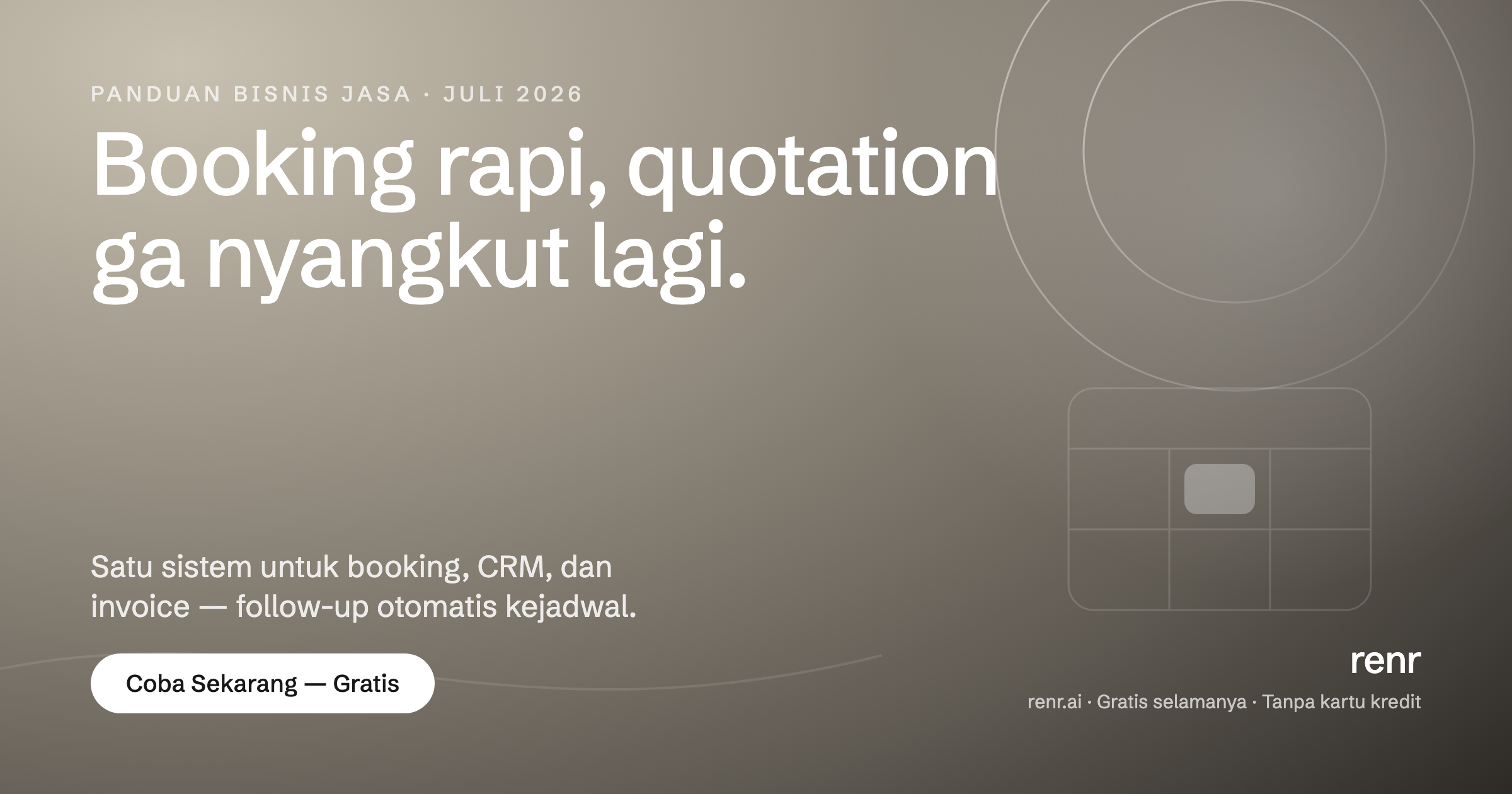 Cara Bikin Sistem Booking & Follow-up Quotation Otomatis