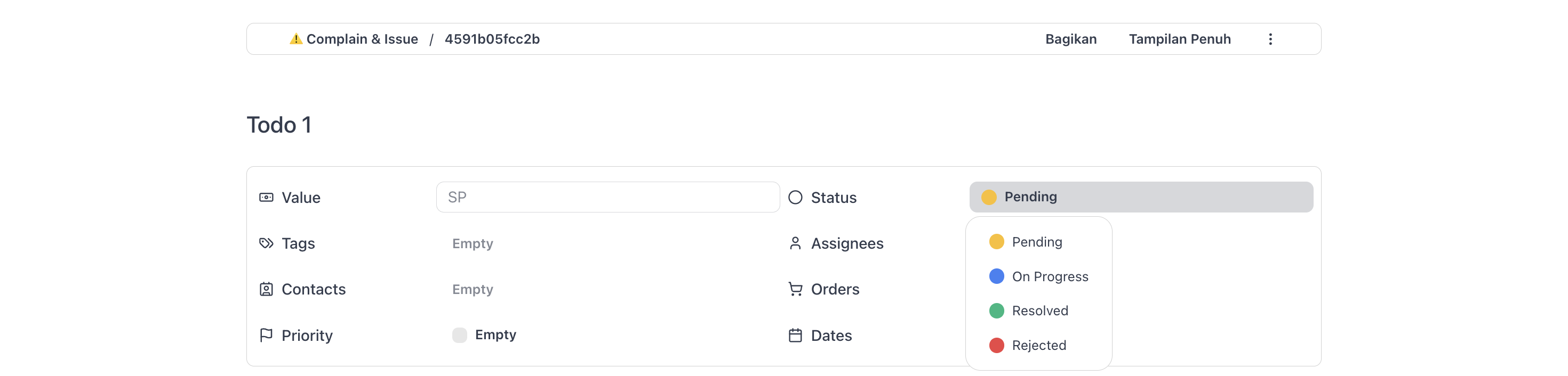 Status property