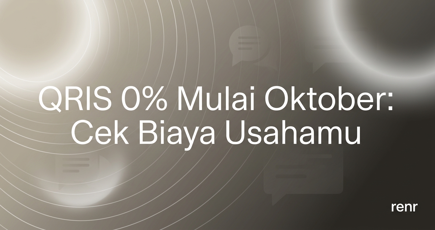 QRIS 0% Mulai Oktober: Cek Biaya Usahamu